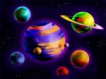 Planets In Space Stock Photo