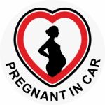 Pregnant In Car Stock Photo