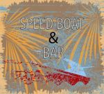 Speed Boat And Bar Sign Stock Photo