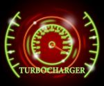 Turbocharger Gauge Means Accelerated Action And Indicator Stock Photo