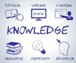 Knowledge Online Indicates Schooling Learned And Wise Stock Photo