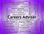Careers Adviser Indicates Advisor Work And Trainer Stock Photo