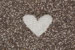 Chia Seeds With Heart Shape Stock Photo