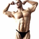 Muscular Male Model Stock Photo