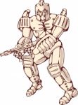 Mecha Robot Warrior With Ray Gun Stock Photo