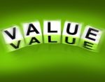 Value Blocks Displays Importance Significance And Worth Stock Photo