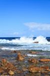 Coastline And High Wave Stock Photo
