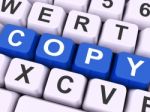 Copy Key Shows Copying Duplicating Or Replicate
 Stock Photo