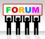 Forum Forums Represents Social Media And Website Stock Photo