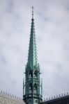 Spire Of St Vitus Cathedral In Prague Stock Photo