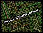 Application Development Representing Success Text And Programs Stock Photo