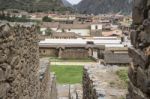 Ollantaytambo - Old Inca Fortress And Town In Peru Stock Photo