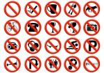 Prohibition Signs Stock Photo