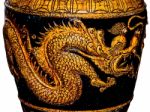 The Sculpture Of Dragon On Jar Stock Photo
