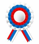 Russian Rosette Indicates National Flag And Badge Stock Photo