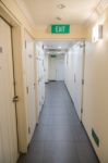 Corridor With Closed Doors In Office Residential Building Or Hot Stock Photo