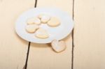 Heart Shaped Shortbread Valentine Cookies Stock Photo