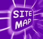 Site Map Diagram Displays Layout Of Website Pages Stock Photo