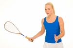 Woman Playing Tennis Stock Photo