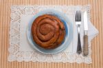 Famous Portuguese Folar Cake Stock Photo