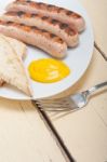 Traditional German Wurstel Sausages Stock Photo