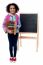 School Girl With Abacus And Pink Backpack