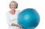 Senior Woman Posing With Exercise Ball
