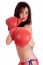 Young Woman In Red Bikini Doing Boxing Exercise