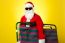 Santa Claus Going To Relax Holding Chair