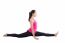 Asian Woman Practicing Yoga, Exercise Called Monkey Pose, Isolat