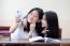 Two Asia Thai Teen Best Friends Girls Make Picture Selfie Pic