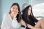 Two Asia Thai Teen Best Friends Girls Smile And Funny