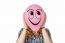 Girl Holding Pink Balloon With Smiling Face