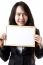 Business Lady Holding White Board