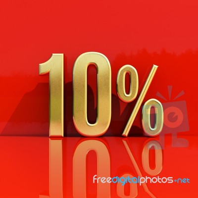 10 Percent Sign Stock Image