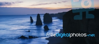 12 Apostles At Great Ocean Road Stock Photo