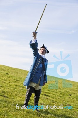18th Century British Army Officer Stock Photo 18th Century British Army Officer Stock Photo