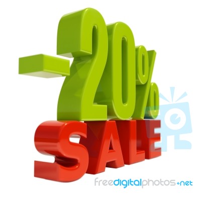 20 Percent Sign Stock Image