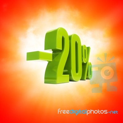 20 Percent Sign Stock Image