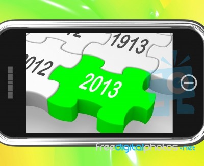 2013 On Smartphone Shows Next Year's Calendar Stock Image