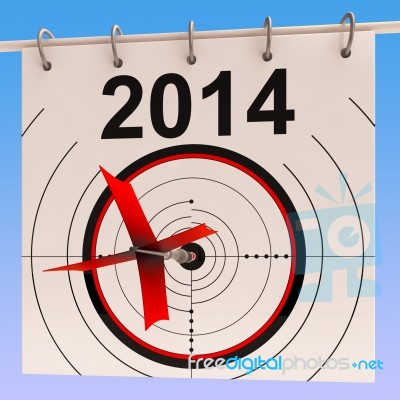 2014 Calendar Means Planning Annual Agenda Schedule Stock Image