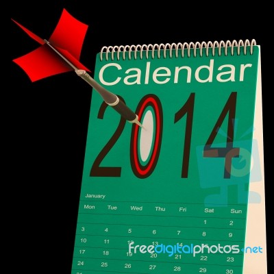2014 Calendar Shows Business Schedule And Plan Stock Image