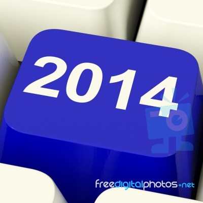 2014 Key On Keyboard Stock Image