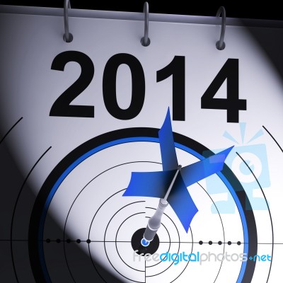 2014 Target Means Business Plan Forecast Stock Image