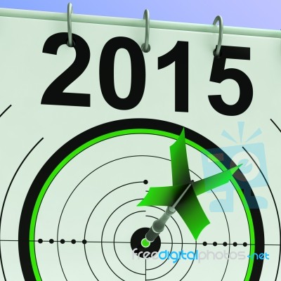 2015 Calendar Shows Planning Annual Projection Stock Image