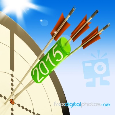 2015 Target Shows Future Planned Projection Stock Image