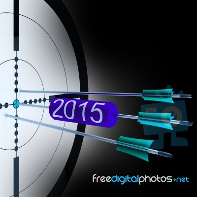 2015 Target Shows Successful Future Growth Stock Image