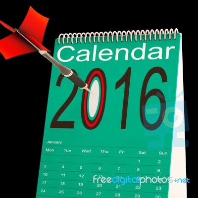 2016 Calendar Means Future Target Plan Stock Image