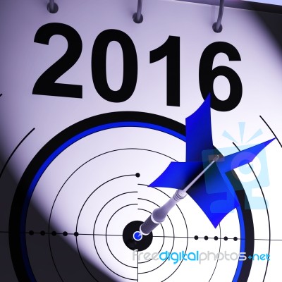 2016 Target Means Business Plan Forecast Stock Image