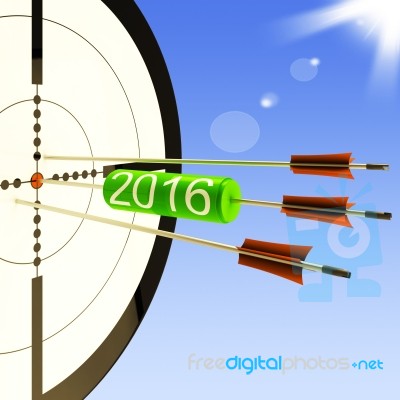2016 Target Shows Business Plan Forecast Stock Image
